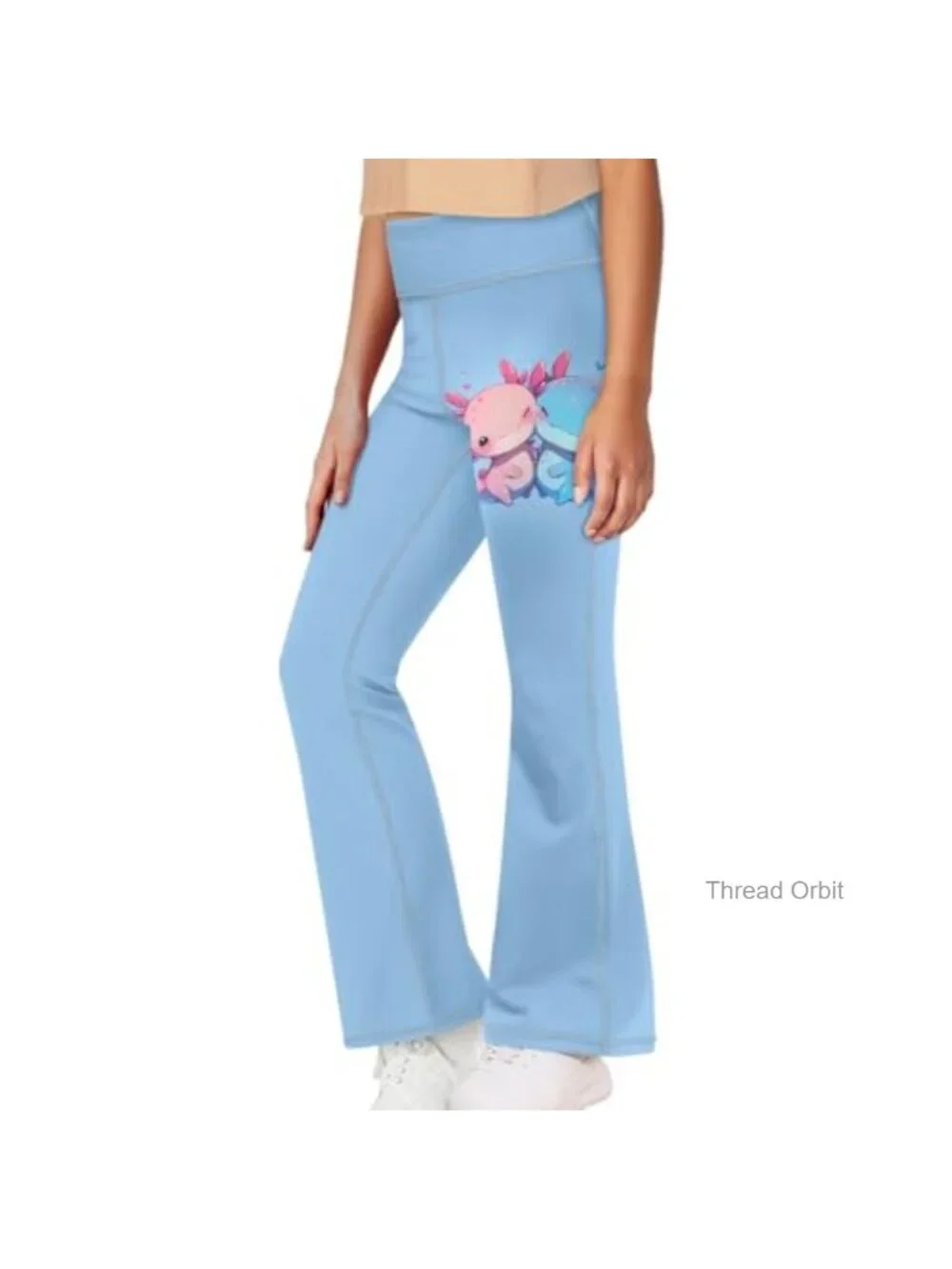 Girls Flare Yoga Pants High Cut Tummy Control Bell Bottom Kids Leggings